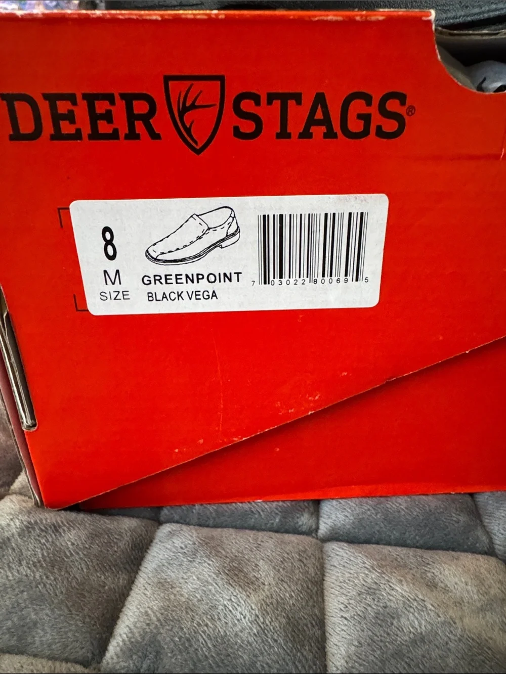 Deer Stags Black Slip-On Leather Loafers